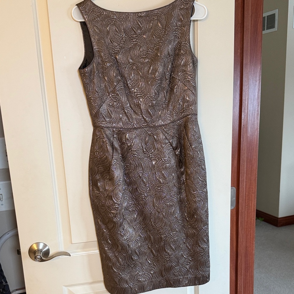 Elegant Brown Sleeveless Dress